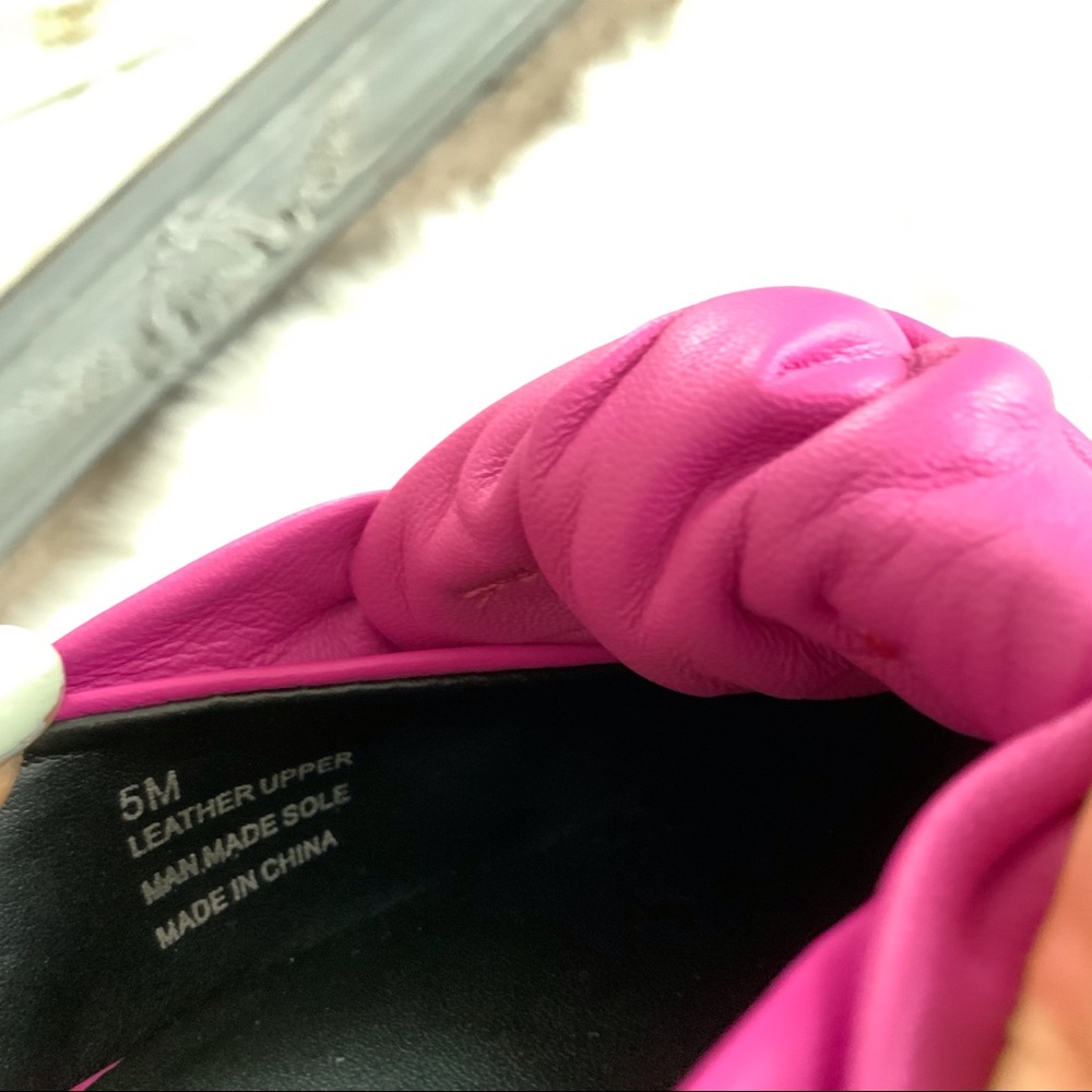 NWOT Rebecca Minkoff Coretta Pink Knotted Mules - Picture 9 of 9